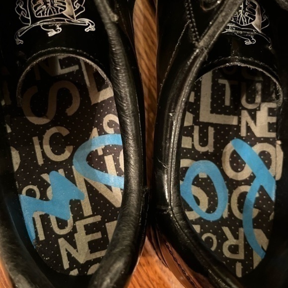 Paul Smith Designer Dress Sneakers Leather Black Mens Size 8 - Picture 6 of 16